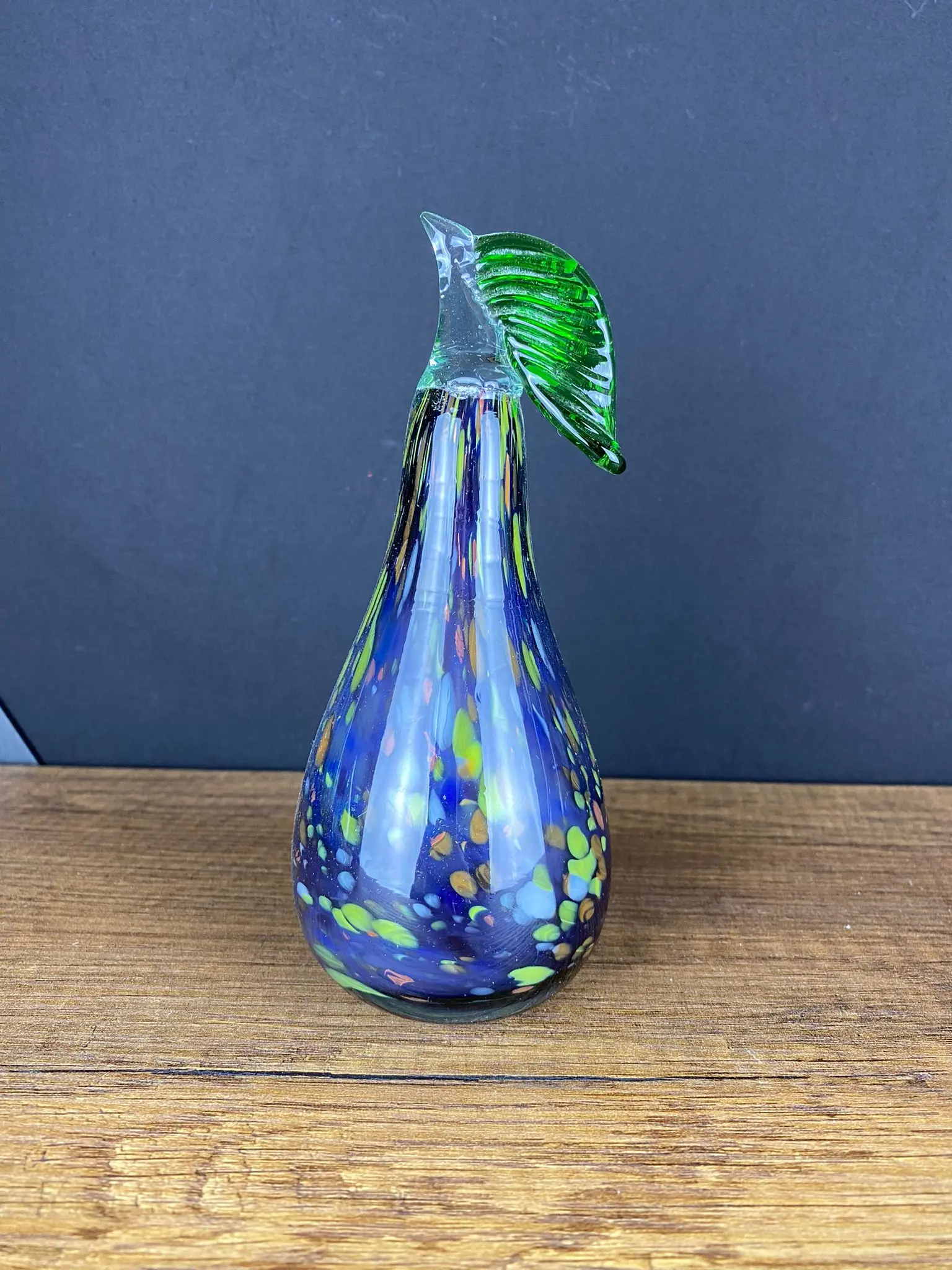 

Blown Glass Handmade Decorative Purple Pear