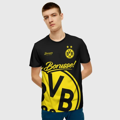 Мужская футболка 3D Боруссия Дортмунд | одежда