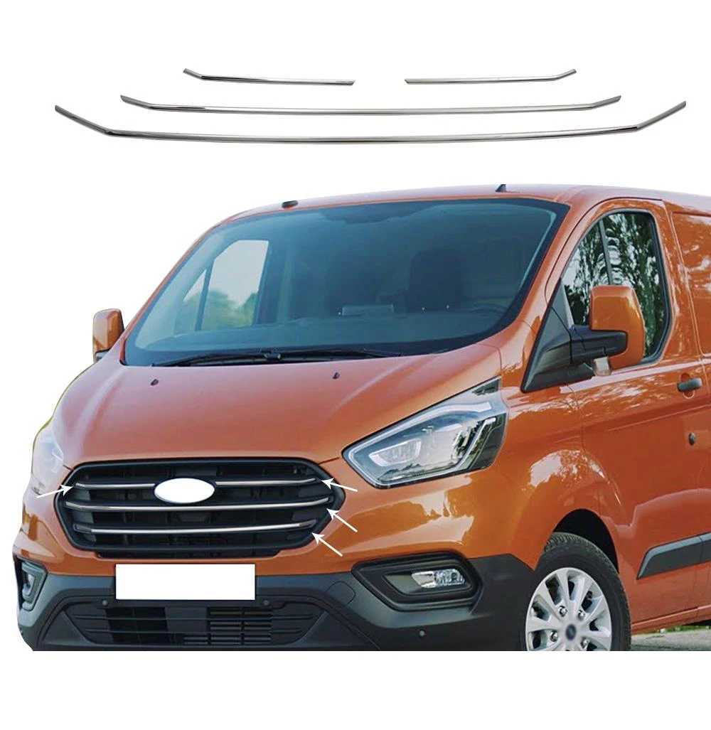 

Ford Tourneo Custom Chrome Front Grille 4 Piece Stainless Steel Van (2018-)