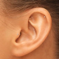 domino handmade tiny clear cz 2mm stud earring zircon ear stud small tragus helix cartilage shinny earring crystal earrings gift