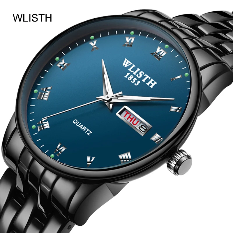 

WLISTH Fashion Men's Watch Top Brand Luxury Watch Quartz Clock Casual Watch Men's Waterproof Sports Chronograph Relogio