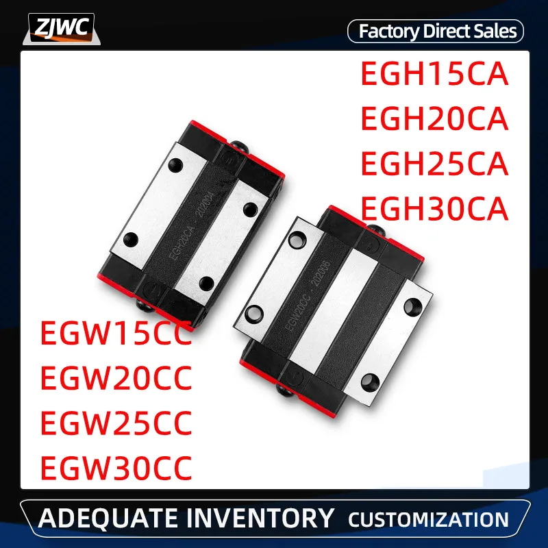 

Линейный направляющий ползунок EGH15CA EGW15CC EGH20CA EGW20CC EGW25CC EGH25CA EGH30CA EGW30CC для линейных рельсов, запчасти для самостоятельной сборки с ЧПУ