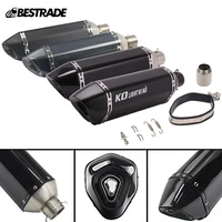 470mm motorcycle 38 51mm exhaust muffler tail pipe with db killer escape universal for street dirt bike scooter silencer tips