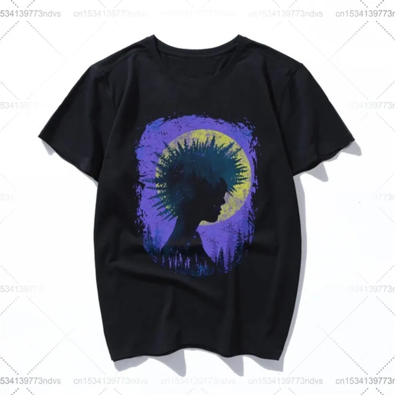 

forest Men Summer Short Sleeve Printed Vintage Slim Cotton T-shirt Women New Casual European Style O Ne Fashion Top Tees