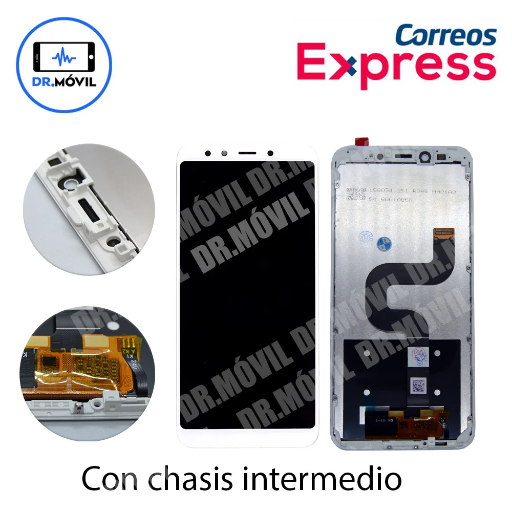 Экран LCD для Xiaomi Mi A2 / 6X 6 дюймов белый с рамкой рамки intermedio Plaza España|Экраны мобильных