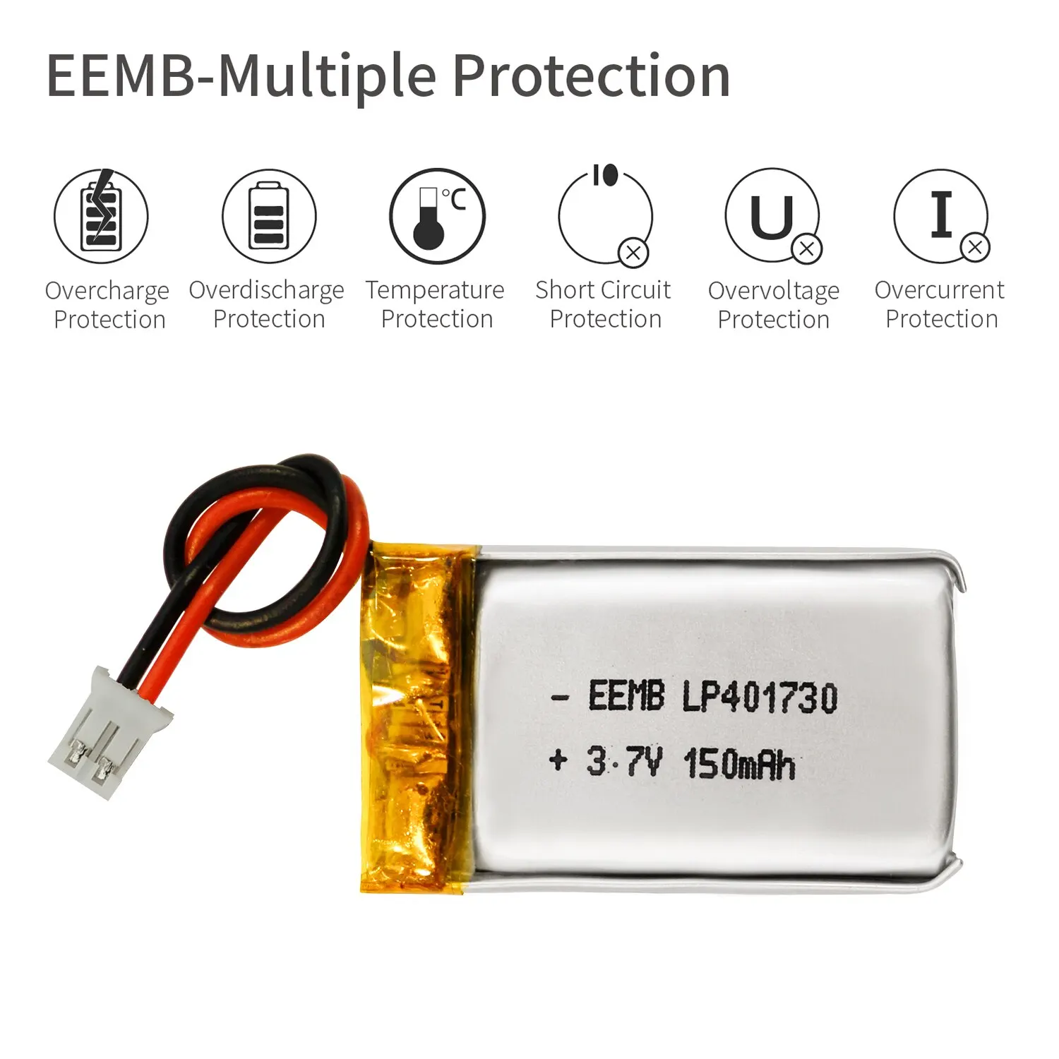 EEMB LP401730 3 7 V Lipo150mAh литиевая полимерная аккумуляторная батарея для смартфона MP3 MP4