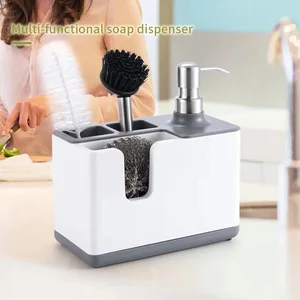 liquid soap dispenser kitchen storage rack bathroom hand washing device holder multifunction shelf cleaning accessories free global shipping