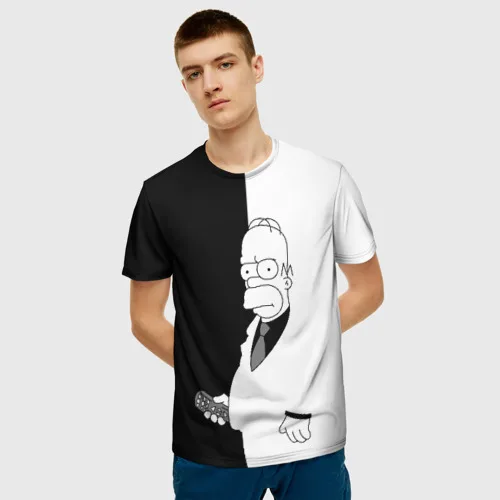 Мужская футболка 3D Гомер Симпсон | одежда