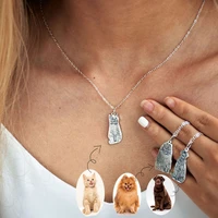 custom pets portrait necklaces for women personalized pet photo necklace stainless steel jewelry photo pendant birthday gift bff