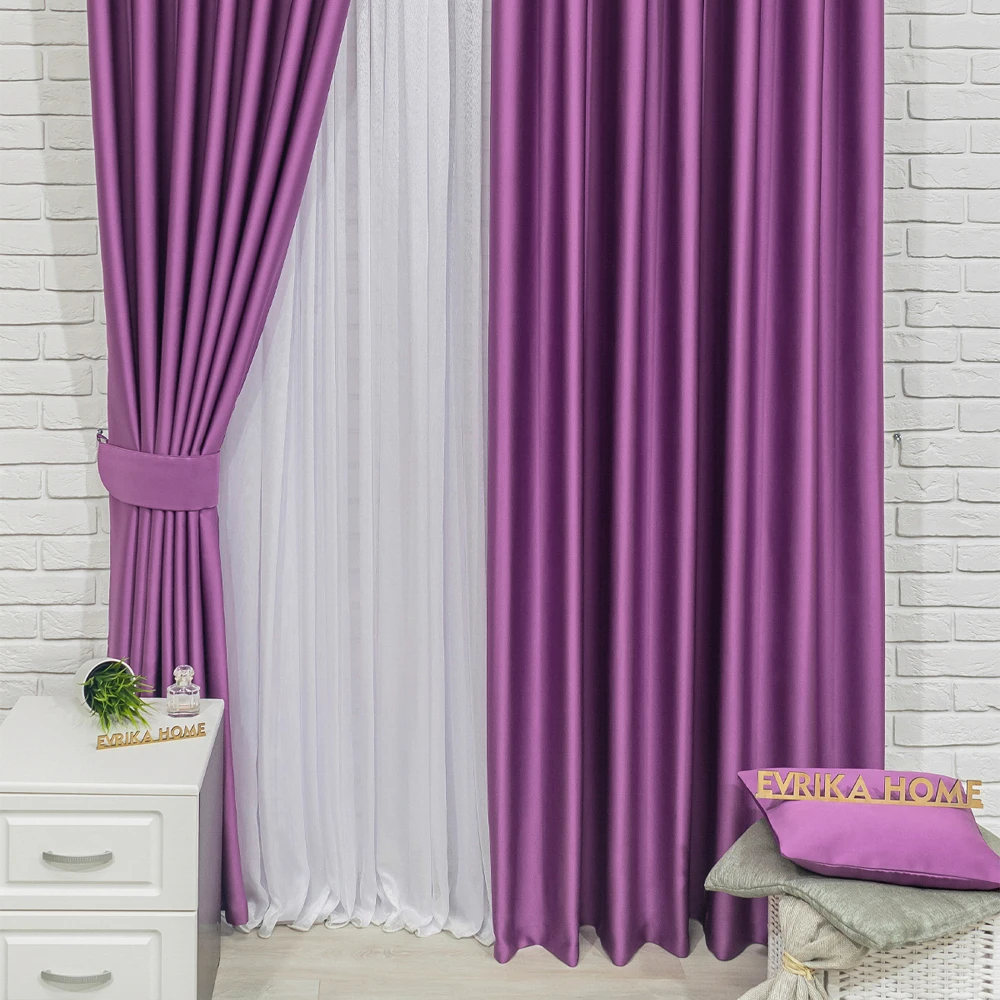 Шторы в комнату спальню гостиную зал кухню плотные блэкаут на шторной ленте