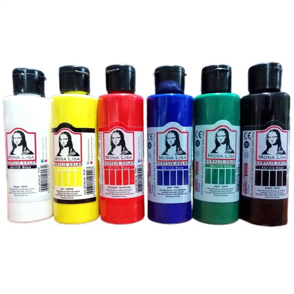 Südor Monalisa Acrylic Paint, 6 x 70 Ml, 6 Colour / Set Acrylic Paints Pigment for Artists Ceramic Stone Wall Craft Paints Art