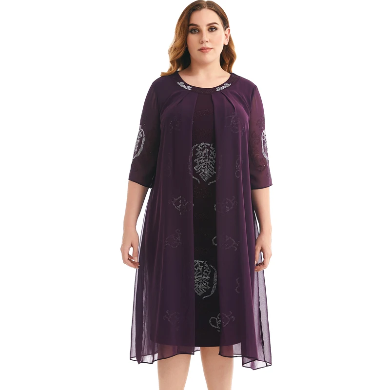 Для женщин размера плюс накидка деловые повседневные венчание облегающее миди