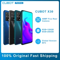 cubot x30 smart phone 48mp five rear ai camera 128gb256gb cellphone nfc 6 4 fullview display android10 cell phone