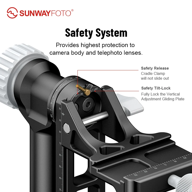 SUNWAYFOTO GH-02 штатив-Трипод с поворотной головкой и QR пластина алюминиевая для