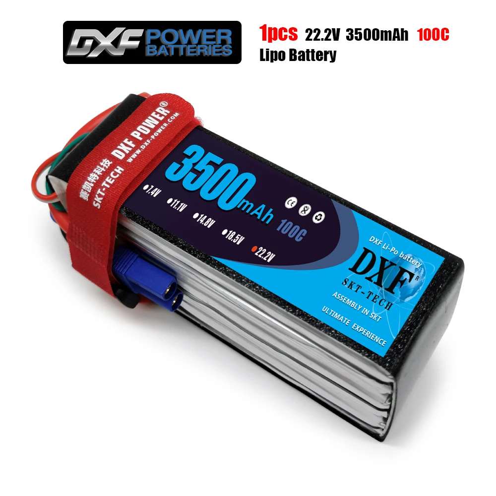 DXF 3500mAh 22.2V 100C-200C Lipo battery 6S XT60/DEANS/XT90/EC5 For AKKU Drone FPV Truck four axi Helicopter RC Car Airplane enlarge