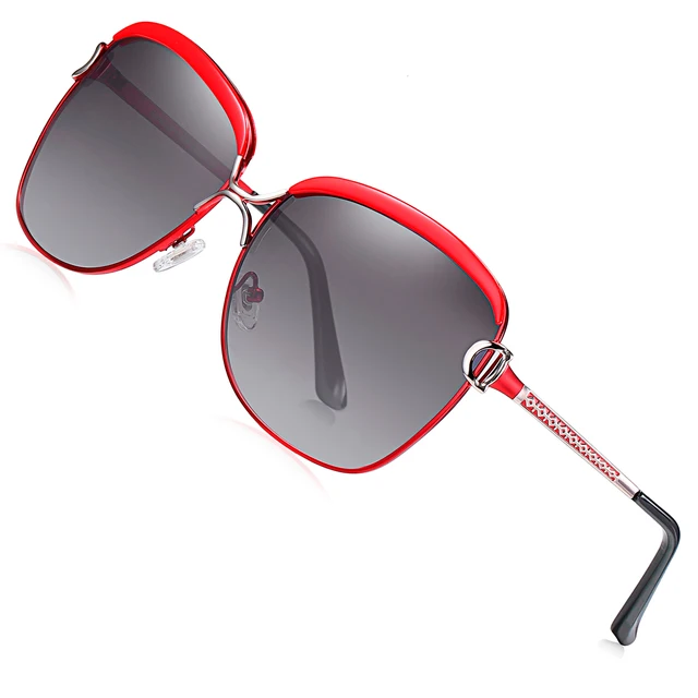 BARCUR Polarized Ladies Sunglasses Women Gradient Lens Round Sun Glasses Square Luxury Brand Oculos Lunette De Soleil Femme 5