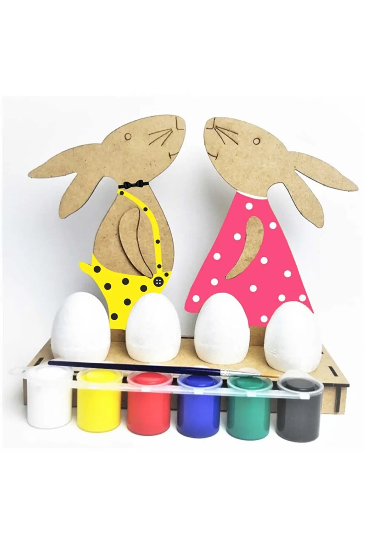 

Mica house Kids Easter Event Wood Rabbit & egg Painting Set 2546666