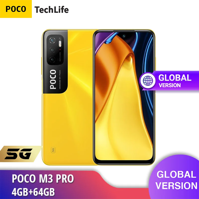 Tanie [Wersja Globalna] POCO M3 Pro 5G (fabrycznie Nowy | Sealed) MediaTek Dimensity 700 | 5000mAh | Smartfon Bluetooth 5.1