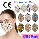 Маска kn95 для женщин и мужчин, защитная 4-слойная маска kn95 ffp2, множество цветов, 5 шт.