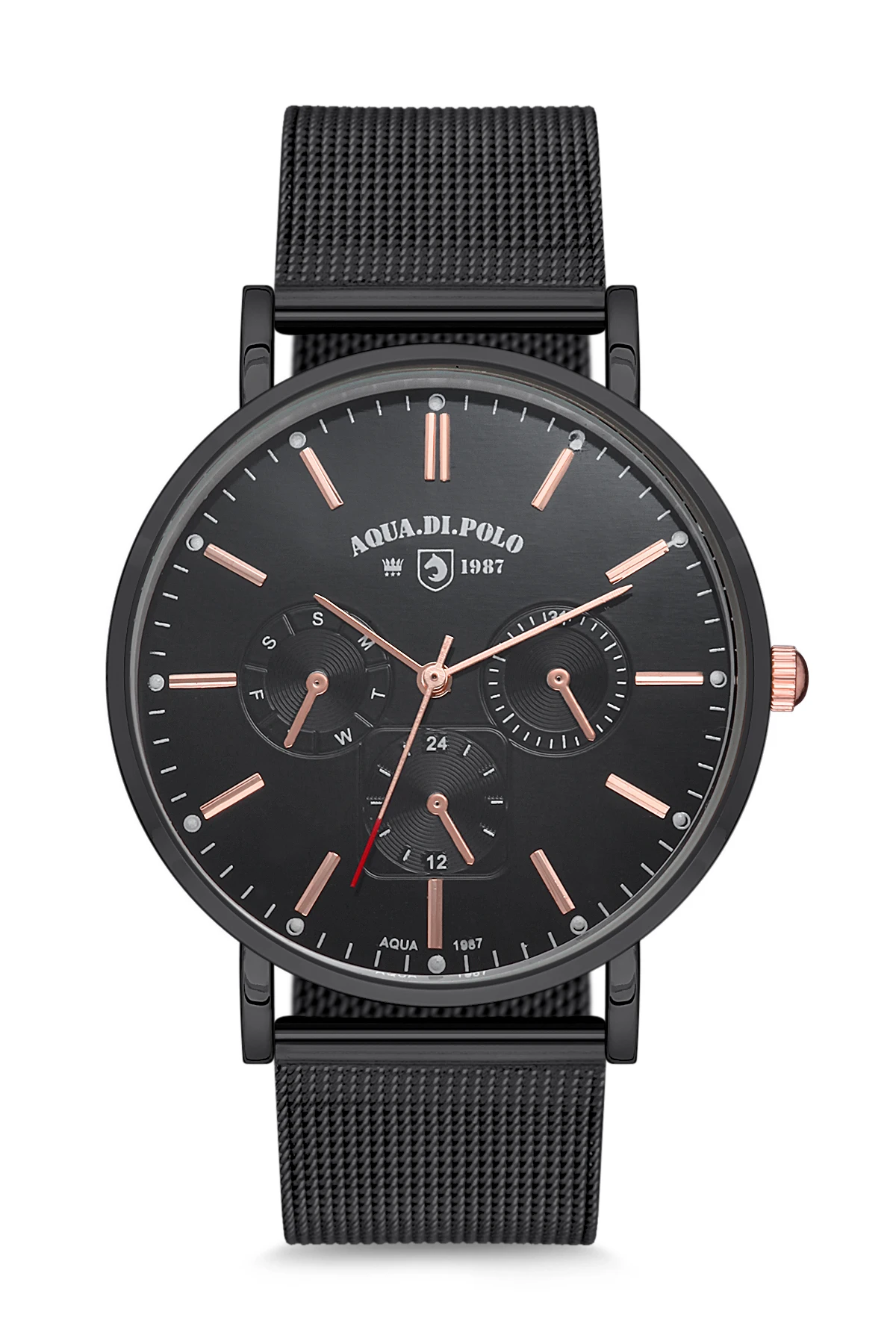 

2020 top Brand Luxury Fashion Men 'S Black Steel Quartz Wrist watch APSV1-A6322-EH333 Aqua di Polo 1987