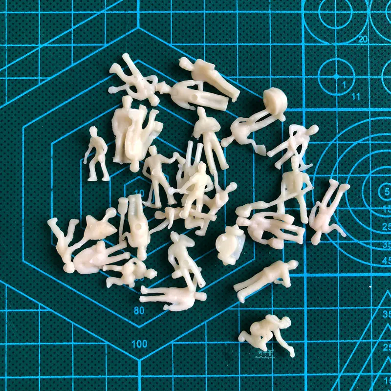 Unpainted 27 шт. 1: 87 HO масштабная модель железнодорожников Ландшафтная модель железнодорожной железной дороги макет декорации DIY Миниатюрный dioramas дисплей игровой - Цвет: Unpainted