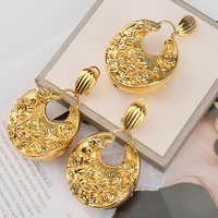 fashion jewelry sets for women dubai gold plated drop earring and pendant high quality copper african jewelry wedding party gift