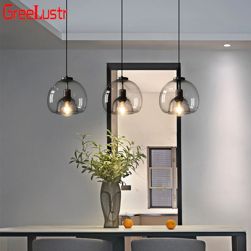 Nordic Glass Pendant Lights Luxury Restaurant Kitchen Ceiling Chandelier Lamp Home Appliances Lighting For Living Room Bedroom