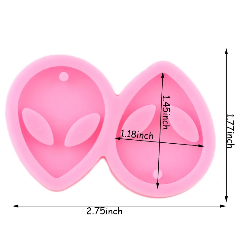 Shiny Mini Alien Earrings Mold DIY Water Drop Epoxy Resin Keychain Mould Silicone Molds Women Trinket Fashion Pendant Jewelry |