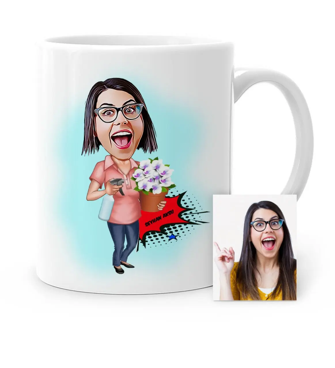 

Персонализированные домохозяйка мультфильм белая кружка чашка-2