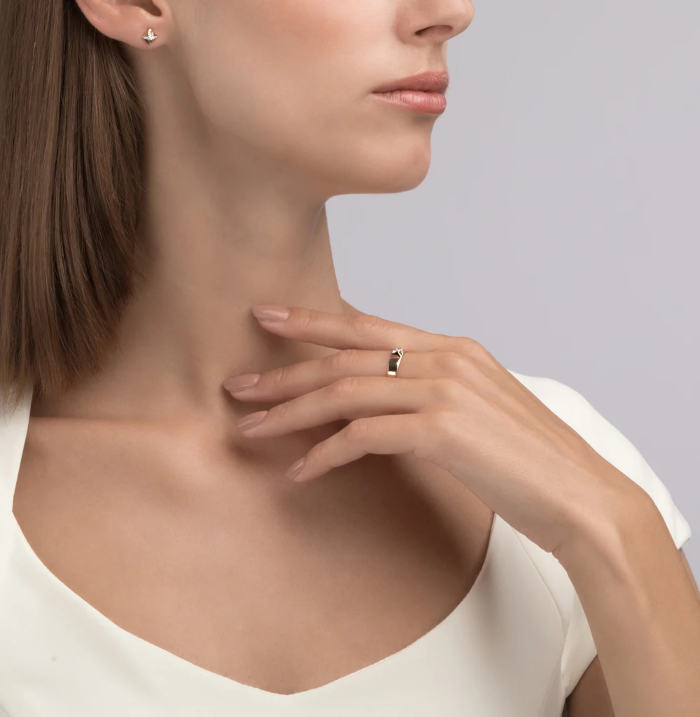 Золотые серьги с бриллиантами SUNLIGHT проба 585 | Украшения и аксессуары