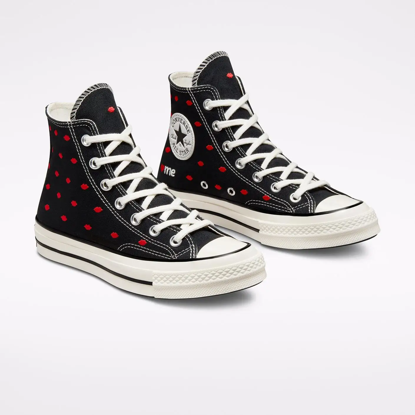 Оригинальные женские черные кроссовки Converse с любовным патроном 70 A01600C - 008 |