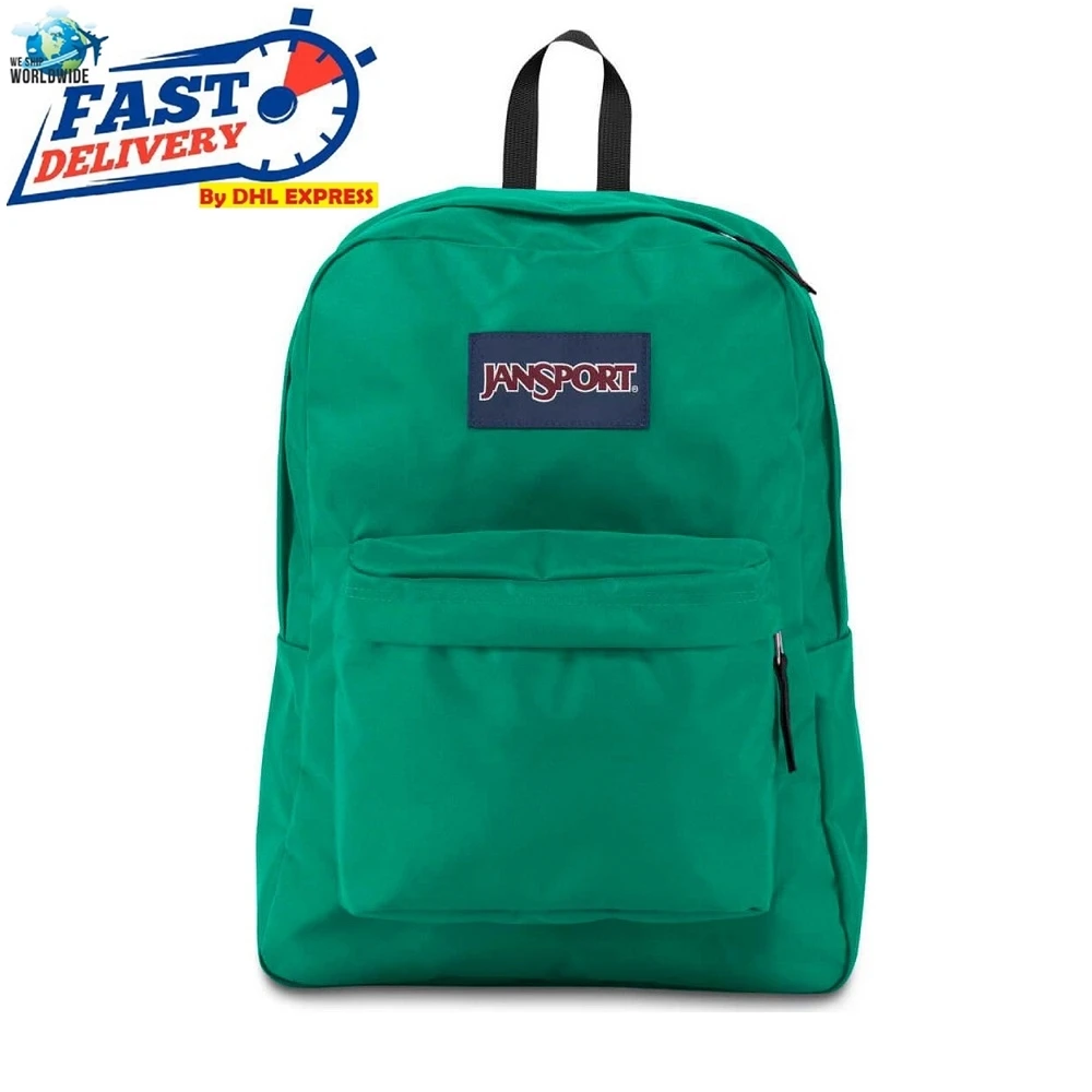 Jansport Spring Break Green Backpack School bag Training bag Daily use Bag ORIGINAL