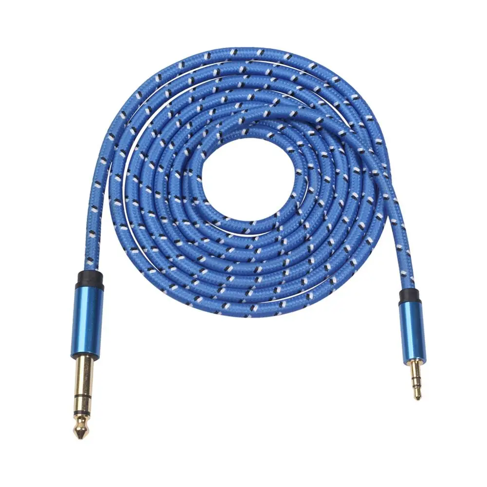 Blue 3M 3/6 метров кабель для электрогитары бас музыкальный инструмент Электроника Кабель для гитары аксессуары для гитары прямой на правый угол штекер - Цвет: Blue 3M