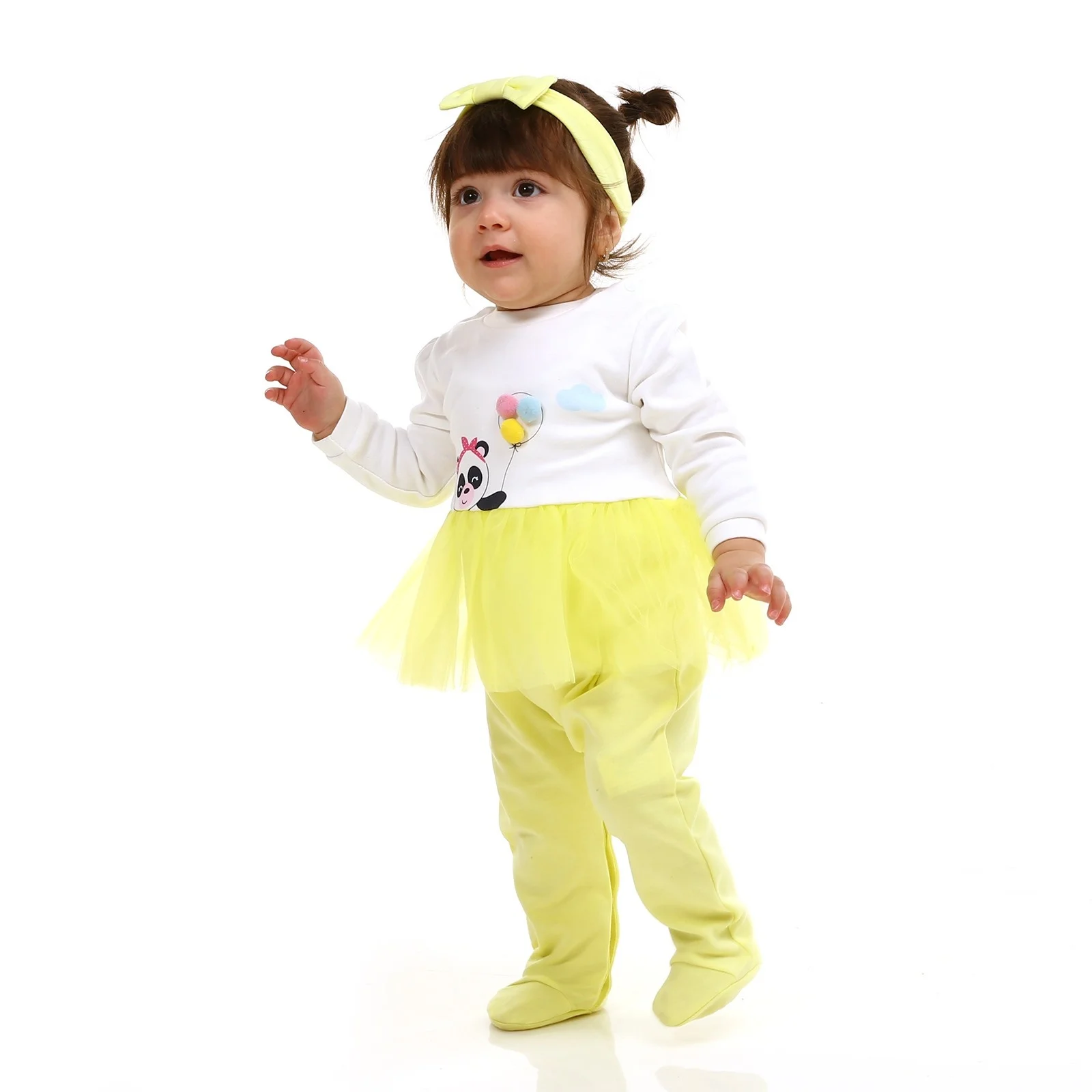 Ebebek Fisher Price/комбинезон с изображением панды для маленьких девочек повязка на
