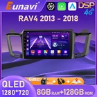 Eunavi 2 din Android 10 автомобильное радио GPS для Toyota RAV4 2013 2014 2015 - 2018 Carplay Мультимедиа Видео плеер 2din 4G QLED без dvd