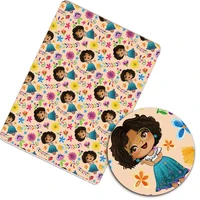 cartoon girl pattern dacron cotton patchwork print paper towel child home textile sewing doll skirt curtain diy 50 140 cm
