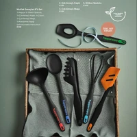 kitchen utensils service set of 6 spatula scoop tongs spoon tongs kitchen set