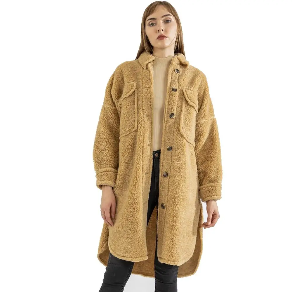 NE'FASH Women Teddy Jacket Fashion Coat Autumn Winter 2020