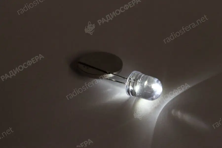 Led auto 10mm dc12v white color lens 2 contact |