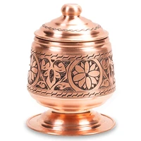 antique hand embroidered copper sugar bowl copper sauce bowl copper cream bowl copper for health copper color