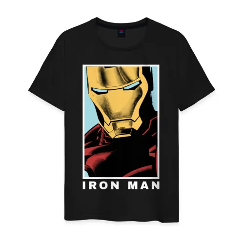 Мужская футболка хлопок IRON MAN poster|Мужские футболки| |
