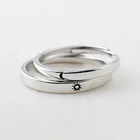 Набор обручальных колец из серебра 925 пробы, для мужчин и женщин