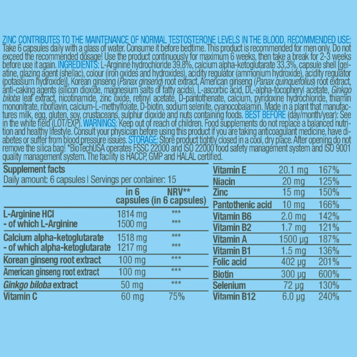 Мультивитаминный комплекс / BioTechUSA Men’s Arginine 90 капсул | Красота и здоровье