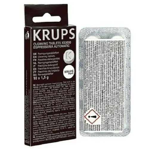 KRUPS XS3000 таблетки для очистки кофемашин от кофейных масел (1уп. 10шт) |