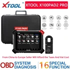 Автомобильный диагностический инструмент XTOOL X100 PAD2 PRO OB2, программатор автомобильных ключей для VW 4 и 5 Immo с 16 видами специальных функций