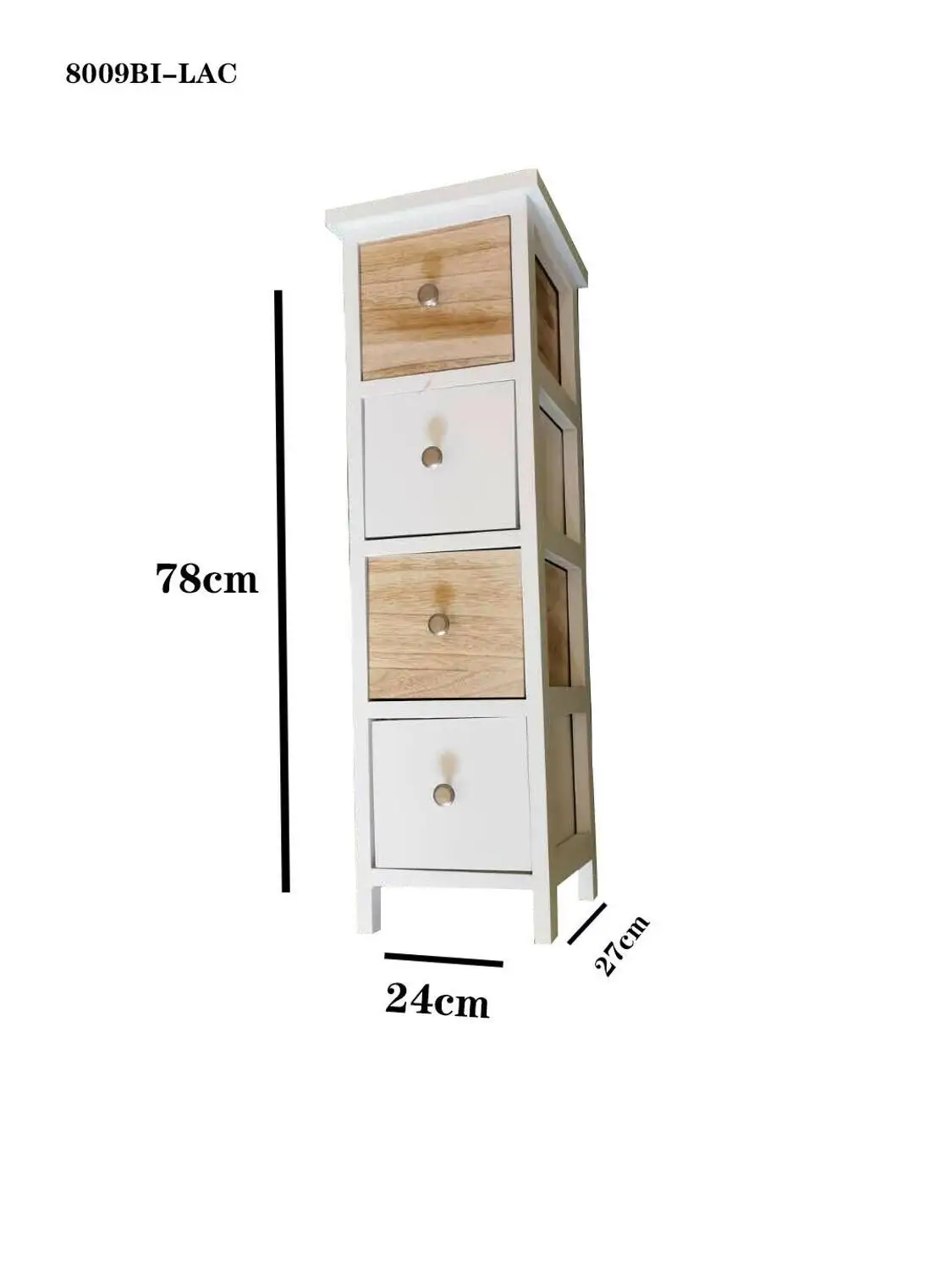 Cajoneras BI LAC De 4 Cajones двухцветная Кольцевая вспышка коричневый y Blanco 27x78x24 Envió Rapido Desde