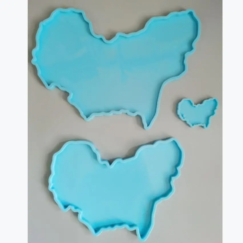 

Wholesale Factory Sales NEW Price Large Africa Tray Coaster Keychain Resin Mold DIY Afro Silicone Mould Epoxy Jewellery Casting