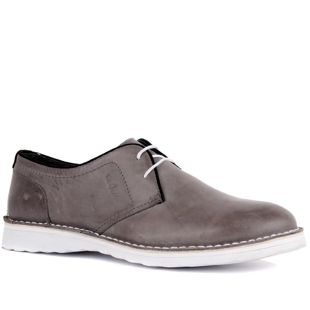 Sail Lakers-серая кожаная мужская повседневная обувь | Обувь