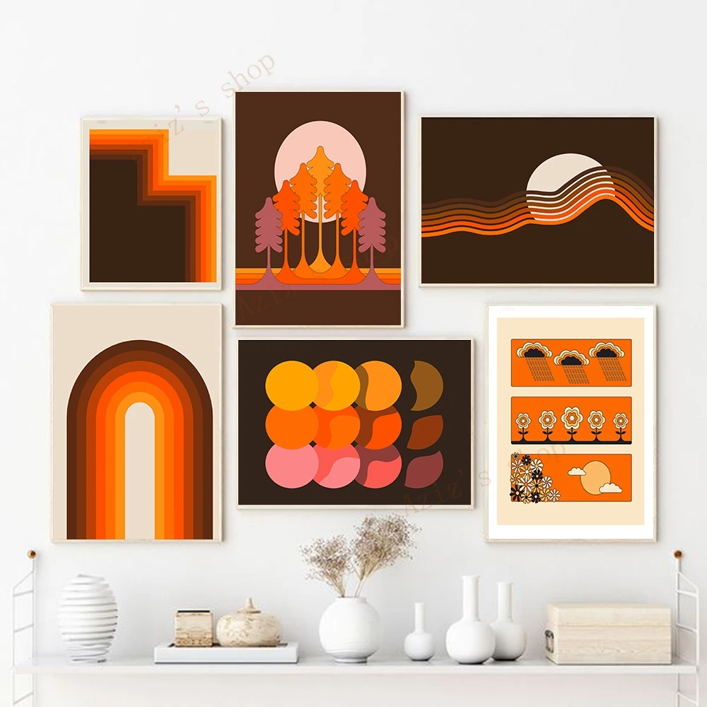 ВИНТАЖНЫЙ ПЛАКАТ с небом облаками каплями дождя маргариткой закатом цветами