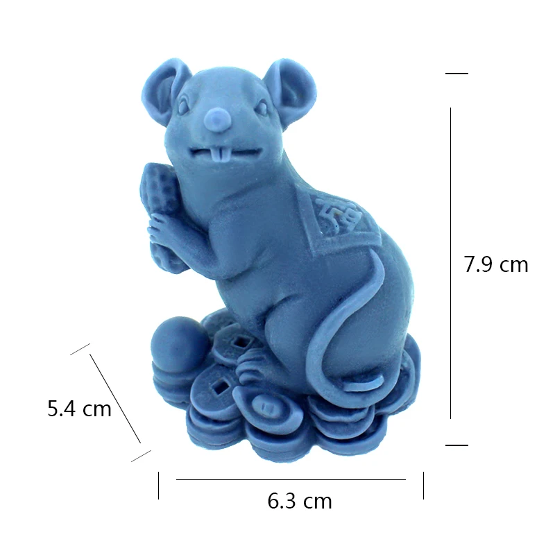 Silicone Soap Mold 3D Lucky Mouse Mould Craft DIY Candle Molds | Дом и сад